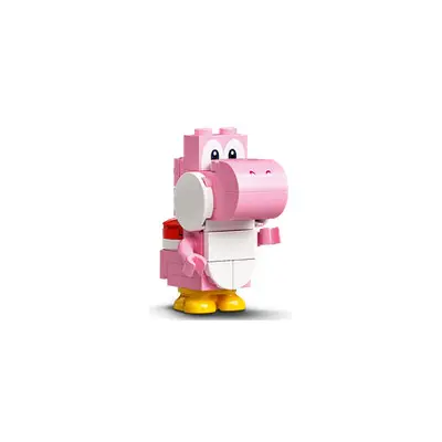  Pink Yoshi - White Tile, Round 1 x 1 Quarter on Front