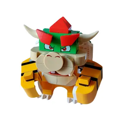  Bowser - Tan Tile, Round 1 x 2 Half On Nose