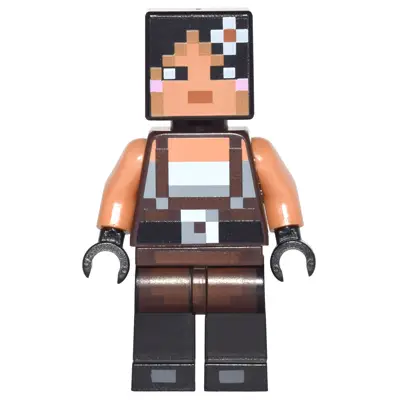  Minecraft Skin 2 - Pixelated, Female with Flower and Suspenders