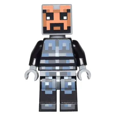  Minecraft Skin 5 - Pixelated, Male with Black and Silver Armor