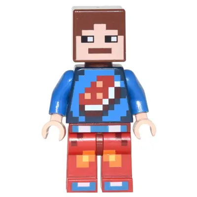  Minecraft Skin 7 - Pixelated, Blue Shirt with Porkchop Icon