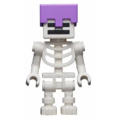  Skeleton, Minecraft - Medium Lavender Helmet