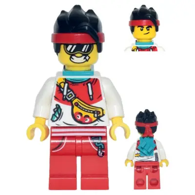  Monkie Kid - Tourist Outfit, Dark Turquoise Neck Bracket and Clip