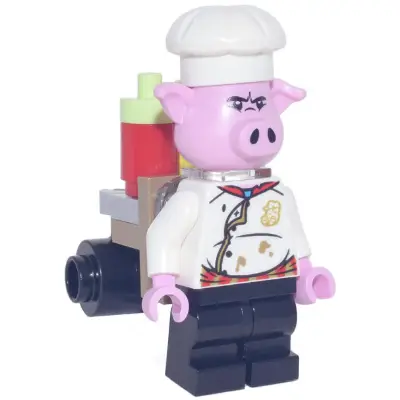 Pigsy - White Chef Jacket, Black Medium Legs, Portable Kitchen