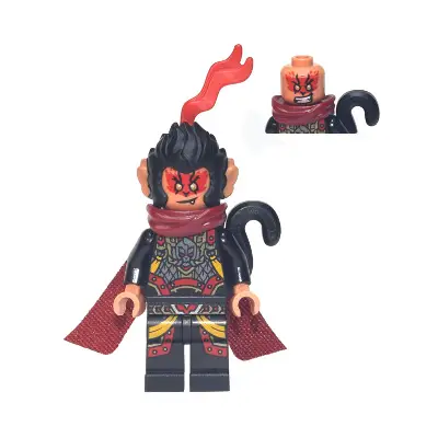  Evil Macaque - Black and Red Armor, Dark Red Cape, Monkey Tail