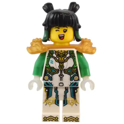  Mei - Dragon Armor Suit, Pearl Gold Dragon Head Shoulder Pads