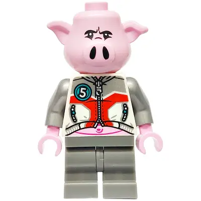  Pigsy - White Jacket, Dark Bluish Gray Medium Legs