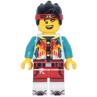  Monkie Kid - White Jacket with Buttons, White Legs