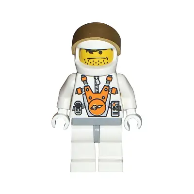  Mars Mission Astronaut with Helmet and Orange Sunglasses on Forehead, Stubble