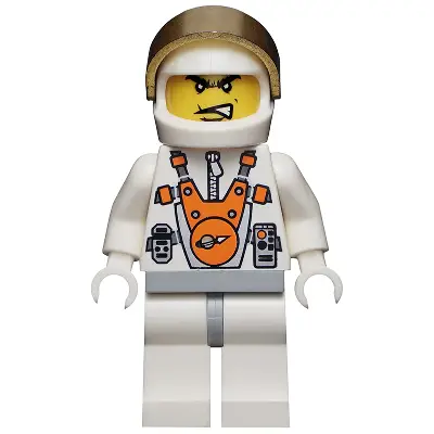  Mars Mission Astronaut with Helmet and Angry Black Eyebrows and Messy Hair