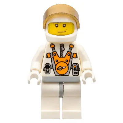  Mars Mission Astronaut with Helmet, Metallic Gold Visor, Smirk and Stubble Beard