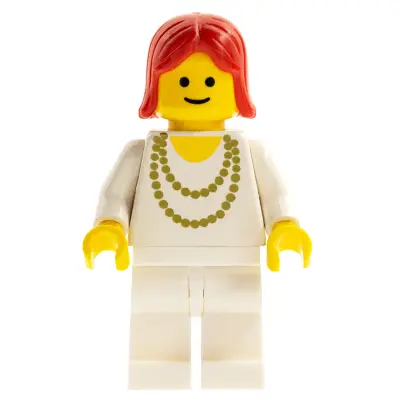  Necklace Gold - White Legs, Red Female Hair