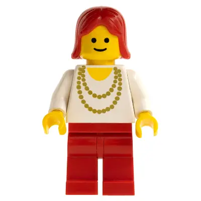  Necklace Gold - Red Legs, Red Female Hair