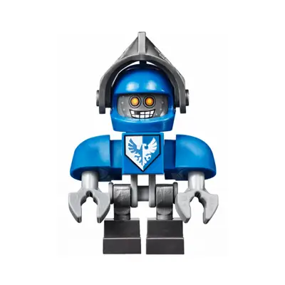  Clay Bot - Blue Shoulders, Flat Silver Visor