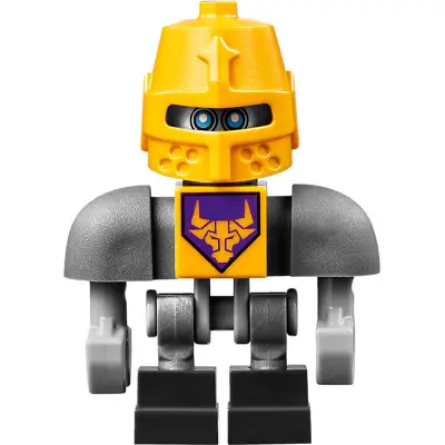  Axl Bot - Dark Bluish Gray Shoulders, Bright Light Orange Helmet