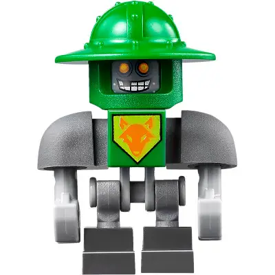  Aaron Bot - Dark Bluish Gray Shoulders, Green Helmet