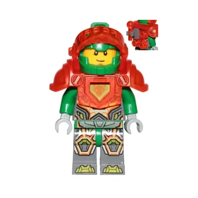 Aaron Fox - Trans-Neon Orange Visor and Armor, Clip and Bar with Tow Ball on Back