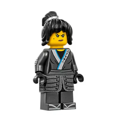  Nya - The LEGO Ninjago Movie, Cloth Armor Skirt, Hair, Crooked Smile / Scowl