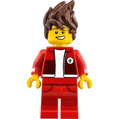  Kai - The LEGO Ninjago Movie, Hair, Red Legs and Jacket, Bandage on Forehead