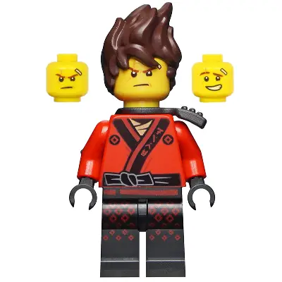  Kai - The LEGO Ninjago Movie, Hair, Pearl Dark Gray Scabbard