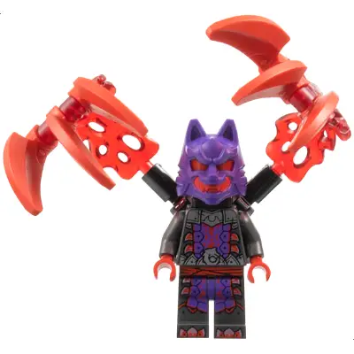  Wolf Mask Warrior - Dark Purple and Red Mask, Energy Claws