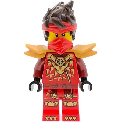 Kai - Dragons Rising, Tunic with Dragon Head, Hair, Wide Pearl Gold Shoulder Armor