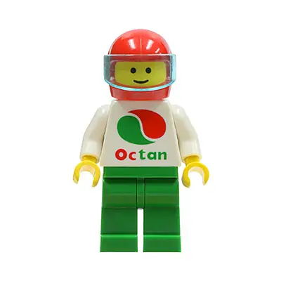  Octan - White Logo, Green Legs, Red Helmet, Trans-Light Blue Visor