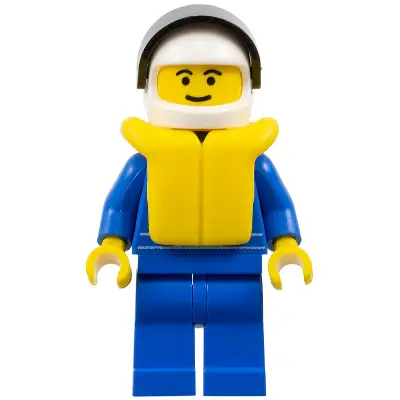  Octan - Blue Oil, Blue Legs, White Helmet, Black Visor, Life Jacket