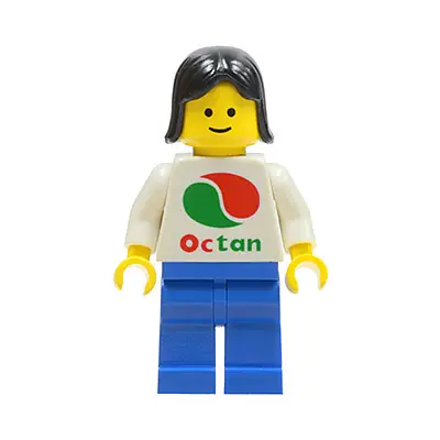  Octan - White Logo, Blue Legs, Black Female Hair