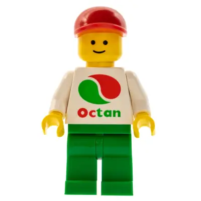  Octan - White Logo, Green Legs, Red Cap Short Bill (Reissue)