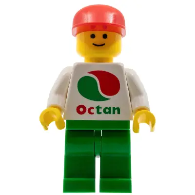  Octan - White Logo, Green Legs, Red Cap Long Bill (Reissue)