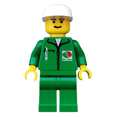  Octan - Green Jacket with Pen, Green Legs, White Cap