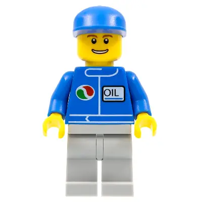  Octan - Blue Oil, Light Bluish Gray Legs, Blue Cap