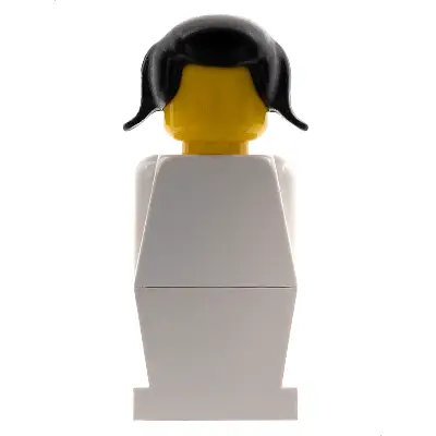  LEGOLAND - White Torso, White Legs, Black Pigtails Hair