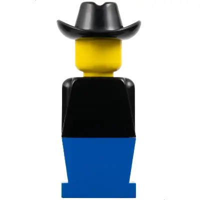  LEGOLAND - Black Torso, Blue Legs, Black Cowboy Hat