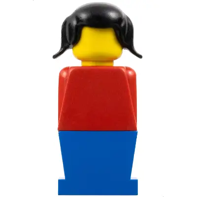  LEGOLAND - Red Torso, Blue Legs, Black Pigtails Hair