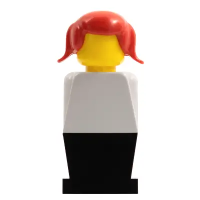 LEGOLAND - White Torso, Black Legs, Red Pigtails Hair