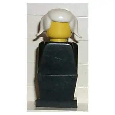  LEGOLAND - Black Torso, Black Legs, White Pigtails Hair