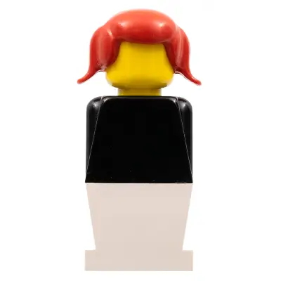  LEGOLAND - Black Torso, White Legs, Red Pigtails Hair