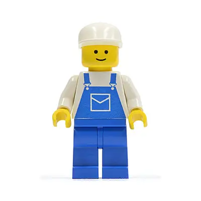  Overalls Blue with Pocket, Blue Legs, White Cap