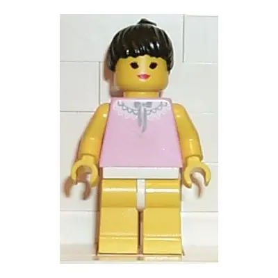  Gray and White Collar - Yellow Legs, Black Ponytail Hair