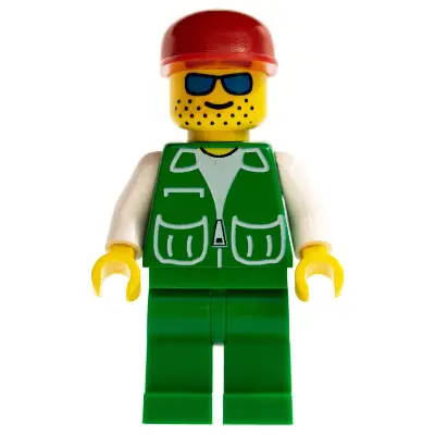  Jacket Green with 2 Large Pockets - Green Legs, Red Cap