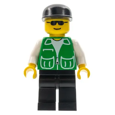  Jacket Green with 2 Large Pockets - Black Legs, Black Cap