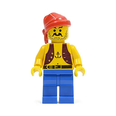  Pirate Anchor Dark Purple Vest, Blue Legs, Red Bandana