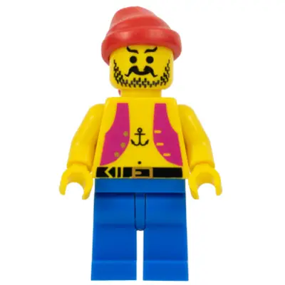  Pirate Anchor Light Purple Vest, Blue Legs, Red Bandana (Reissue)