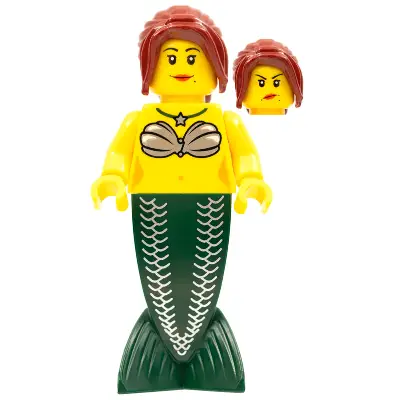  Mermaid - Dark Red Hair Ponytail Long with Side Bangs