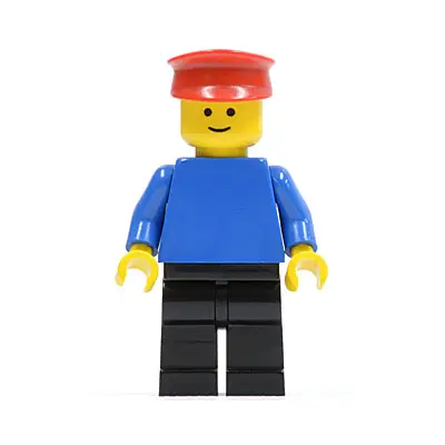  Plain Blue Torso with Blue Arms, Black Legs, Red Hat