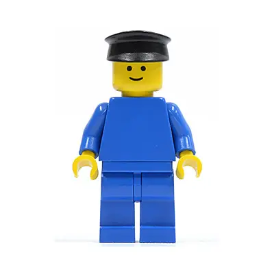 Plain Blue Torso with Blue Arms, Blue Legs, Black Hat