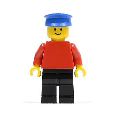  Plain Red Torso with Red Arms, Black Legs, Blue Hat