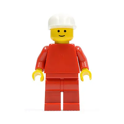  Plain Red Torso with Red Arms, Red Legs, White Cap